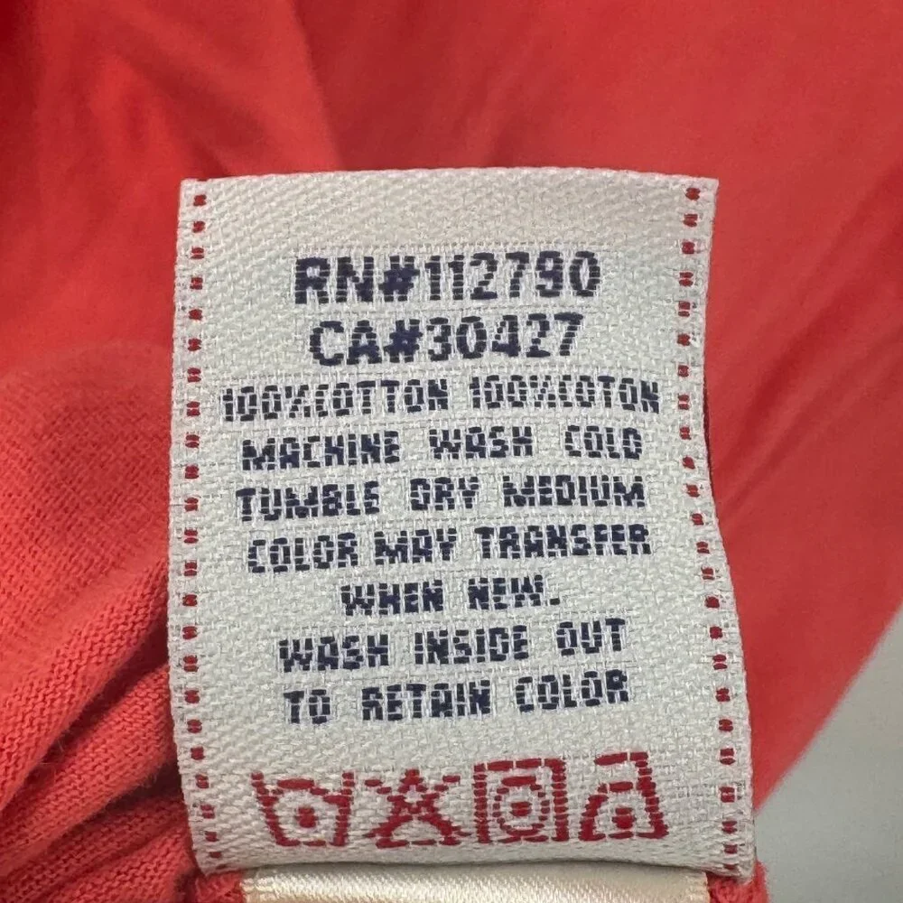 True Religion Red Puff Logo T-Shirt Mens 2XL Made In USA Graphic Buddha Design